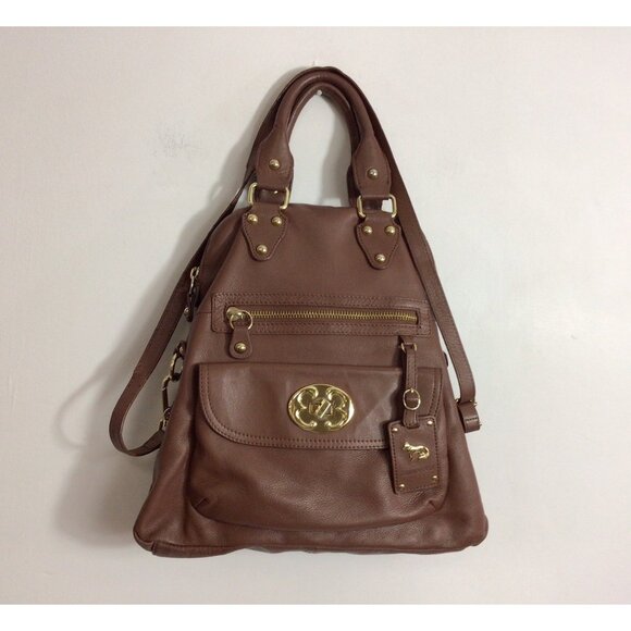 Emma Fox Slouchy Brown Leather Handbag - Picture 1 of 9